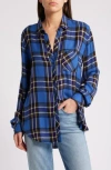 Rails Hunter Plaid Button-up Shirt In Sapphire Indigo