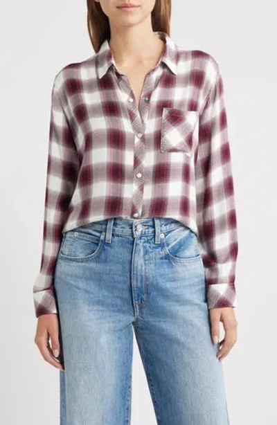 Rails Hunter Plaid Button-up Shirt In Rasberry Wine