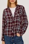 Rails Hunter Button Front Woven Shirt In Brown