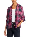Rails Hunter Plaid Button-front Shirt In Dusty Mauve Evergreen