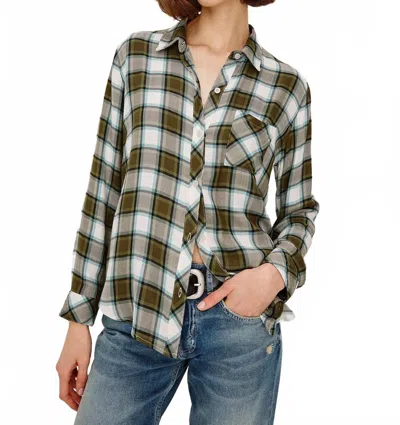 Rails Hunter Plaid Shirt In Olive Stone Blue In Multi