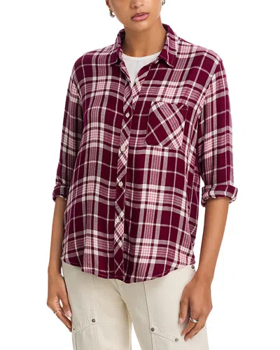 Rails Hunter Plaid Shirt In Burgundy