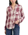 Rails Hunter Shirt In Faded Plum Ivory In Faded Plum