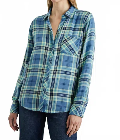 Rails Hunter Shirt In Bluebell Citron In Multi