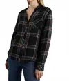 Rails Hunter Shirt In Cobalt Chestnut In Black