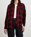 Rails Hunter Shirt In Diffused Cardinal Black In Black