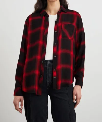 Rails Hunter Shirt In Diffused Cardinal Black In Multi