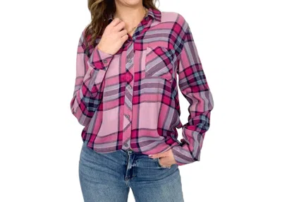 Rails Hunter Shirt In Navy Sea Magenta In Multi