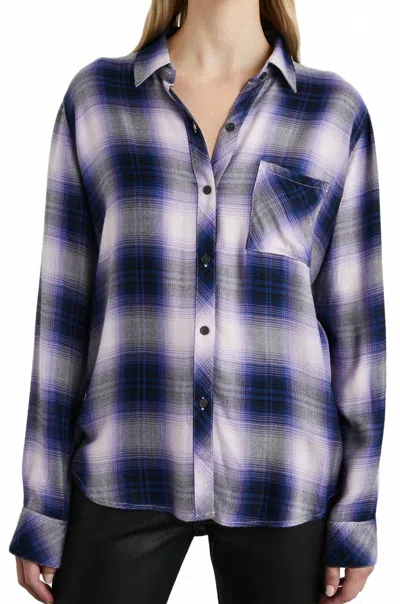 Rails Hunter Shirt In Orchid Navy In Blue