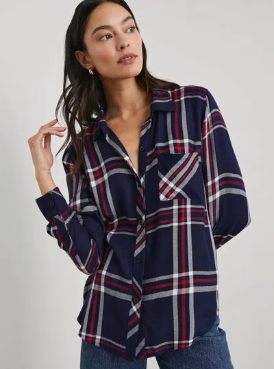 Rails Hunter Shirt In Patriot Navy Red In Multi