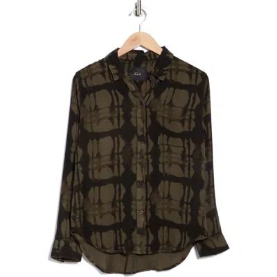 Rails Hunter Watercolor Plaid Button-up Shirt In Brown