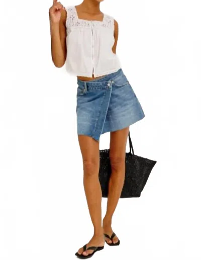 Rails Huntington Wrap Skirt In Windsurf In Blue