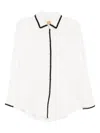 Rails Idania Embroidered Trim Organic Cotton Button-up Shirt In White