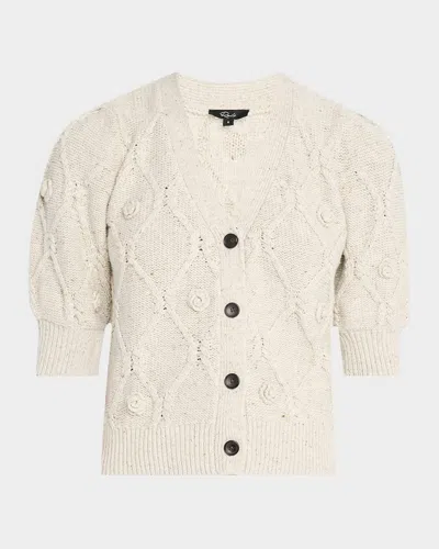 Rails Isla Crochet Floral Cardigan In Neutral