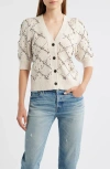 Rails Isla Whipstitched Diamond Pattern Cardigan In Neutral