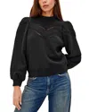 Rails Isles Embroidered Cotton Sweatshirt In Black