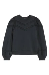Rails Isles Embroidered Cotton Sweatshirt In Black