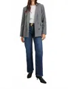 Rails Jac Long Sleeve Button Front Blazer In Black Lapiz In Multi