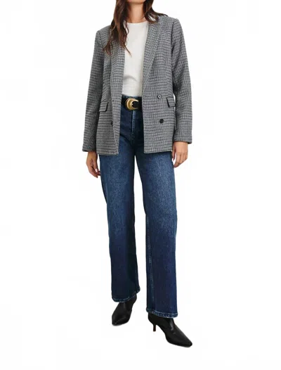 RAILS JAC LONG SLEEVE BUTTON FRONT BLAZER IN BLACK LAPIZ