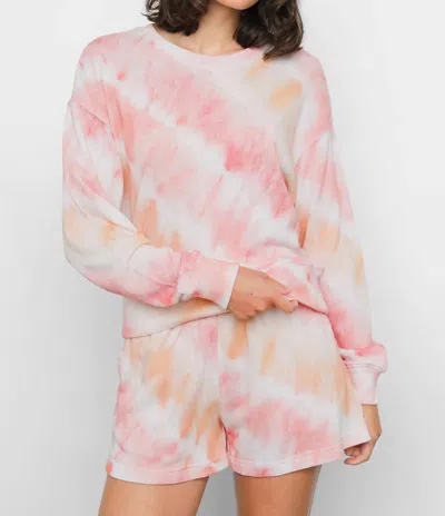 Rails Jane Sweatshort In Coral Sunshine In Multi