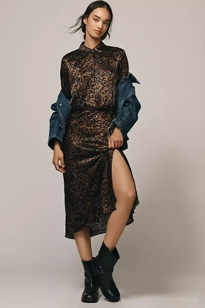 Rails Jazlyn Long-sleeve Midi Shirt Dress In Multi