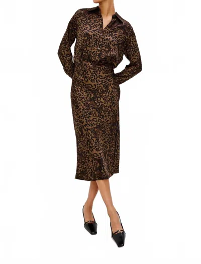 Rails Jazlyn Midi Dress In Ginger Spotted In Animal Print