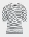 Rails Jewel Striped Top In Ivory Navy Stripe