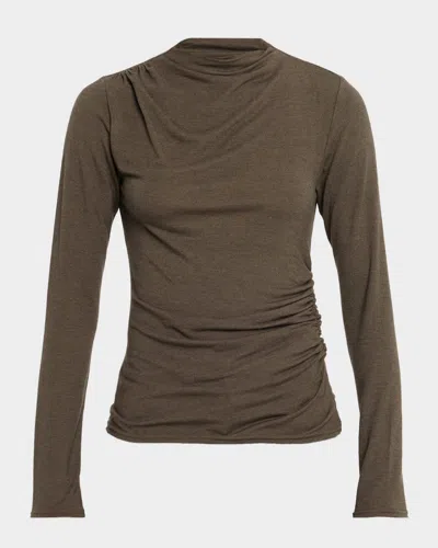 Rails Joelle Draped Mesh Top In Gray
