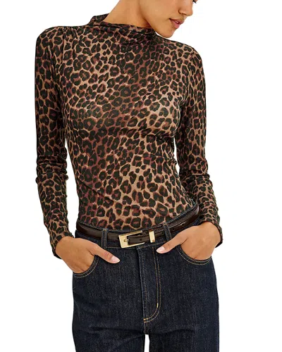 Rails Joelle Funnel Neck Knit Top In Brown