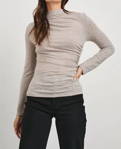 Rails Joelle Long Sleeve Top In Heather Oatmeal In Beige