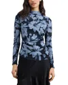Rails Joelle Mock Neck Top In Midnight Lily