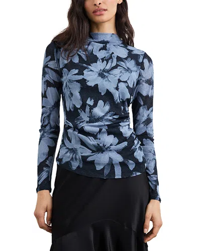 Rails Joelle Mock Neck Top In Midnight Lily