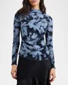Rails Joelle Mock Neck Top In Midnight Lily