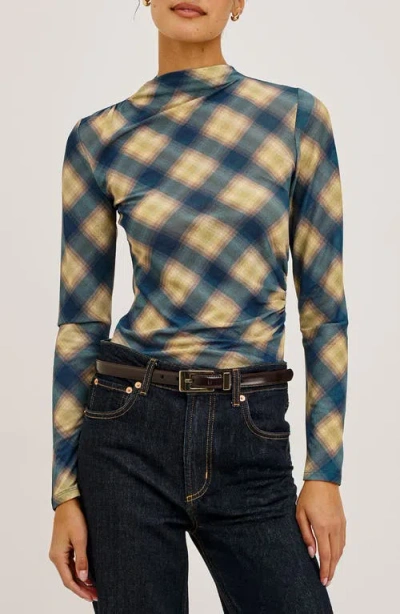 Rails Joelle Plaid Mesh Top In Multi
