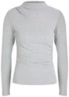 Rails Joelle Ruched Knit Top In Gray