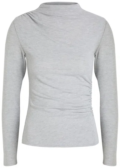 Rails Joelle Ruched Knit Top In Gray