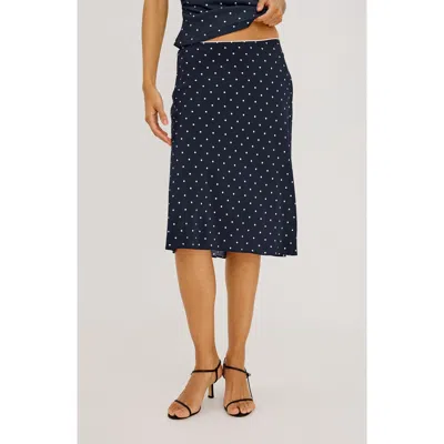 Rails Jolene Polka Dot Midi Skirt In Blue