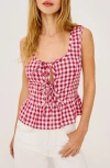Rails Jonah Check Tank In Red
