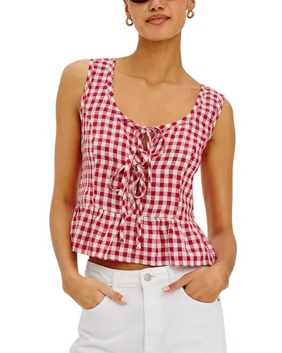 Rails Jonah Linen Top In Red
