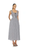 Rails Jordie Midi Dress In Black And White Gingham In Gray