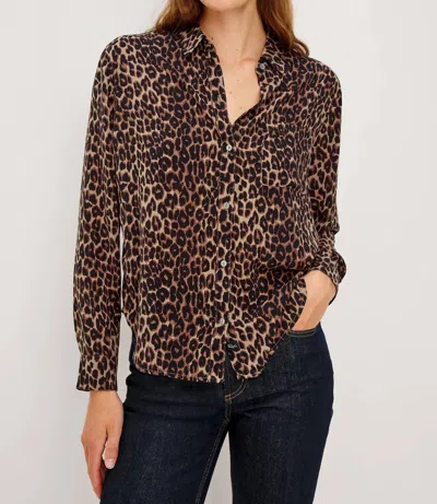 Rails Josephine Button Down Shirt In Brown Nala In Animal Print