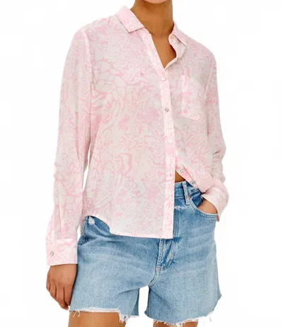 Rails Josephine Button Down Shirt In Pink Mixed Animal In Multi