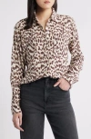Rails Josephine Jaguar Print Button-up Shirt In Brown