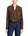 Rails Josephine Leopard-print Jersey Shirt In Brown