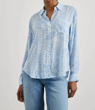 Rails Josephine Top In Aqua Mixed Animals In Multi