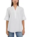 Rails Juda Cotton Poplin Popover Top In White