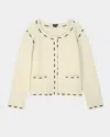 Rails Juliette Pick Stitch Cardigan In Ivory