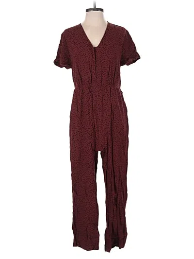 Pre-owned Rails Jumpsuit In Burgundy