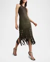 Rails Kaia Cutout Midi Dress In Gold Lurex