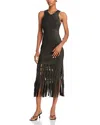Rails Kaia Cutout Midi Dress In Gold Lurex